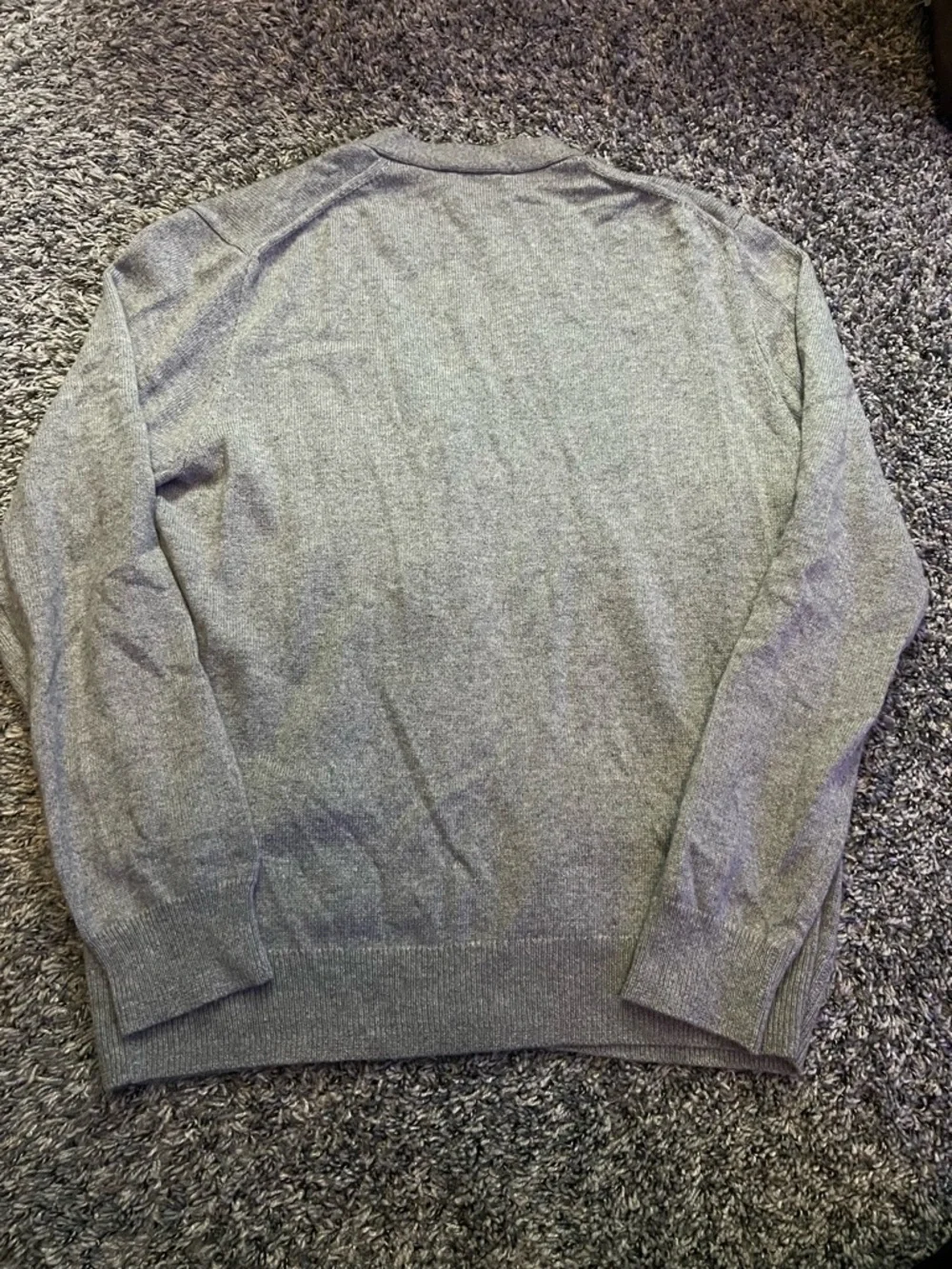 J. Crew Men's Heather Gray Button Cardigan 100% Italian Cashmere Yarn - Picture 6 of 6